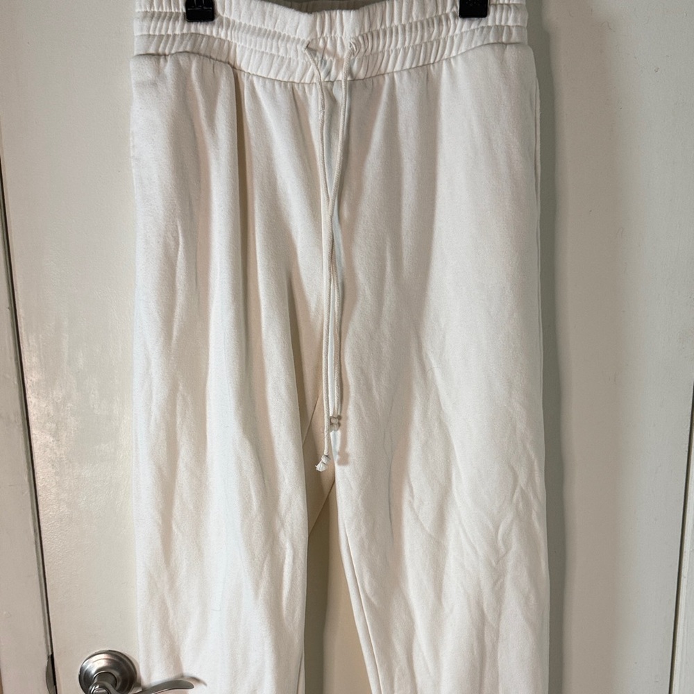 Women's Casual Drawstring Sweatpants - White